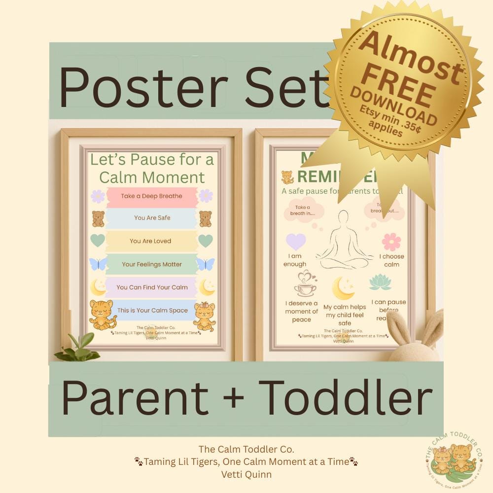 Calm Corner Poster Bundle – Toddler & Parent Support | The Calm Toddler Co.