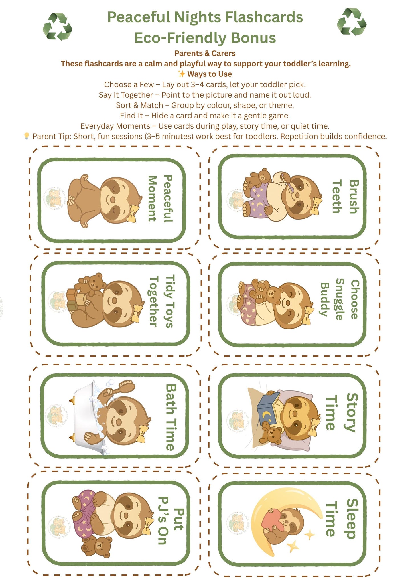 Peaceful Nights Sleep Guide – Toddler Bedtime Routine Bundle (Suki Girl Version) | The Calm Toddler Co.