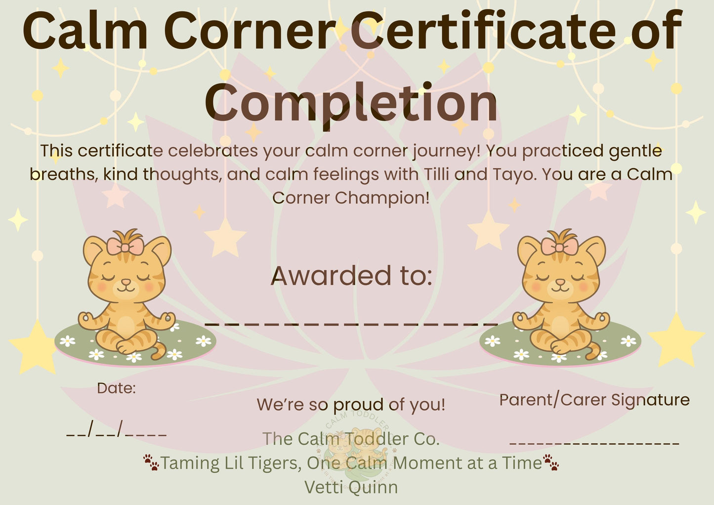 My Calm Corner – Toddler Emotional Regulation Bundle (Tilli & Tayo Versions) | The Calm Toddler Co.