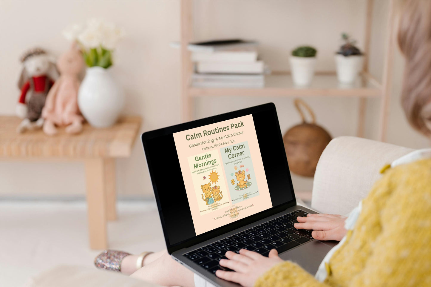 Toddler Routine & Calm Corner Bundle – Gentle Morning & Emotional Learning (Tilli Girl Version) | The Calm Toddler Co.