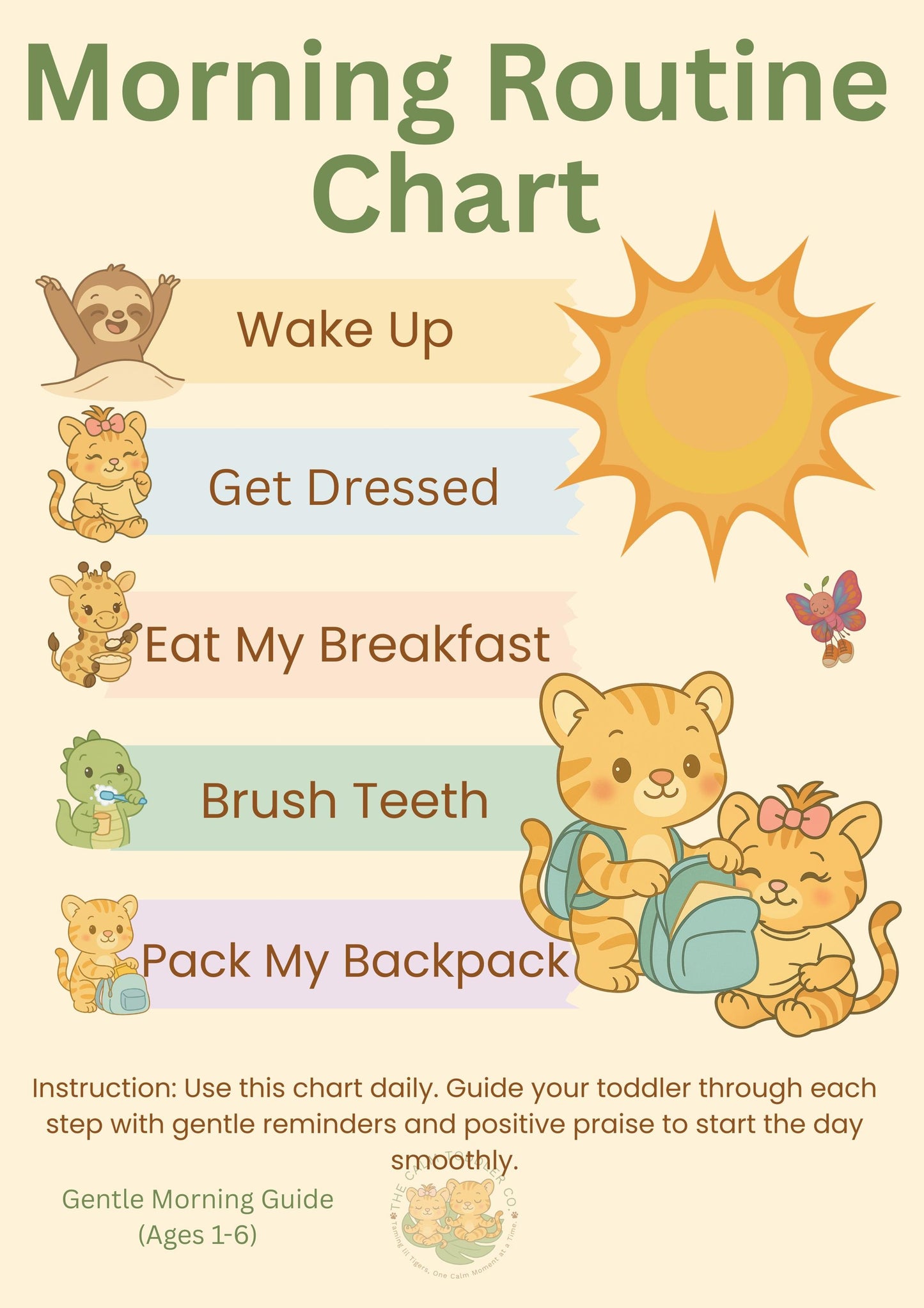 Calm Toddler Routine Bundle – Morning, Night & Calm Corner (Milo & Tayo Boy Versions) | The Calm Toddler Co.