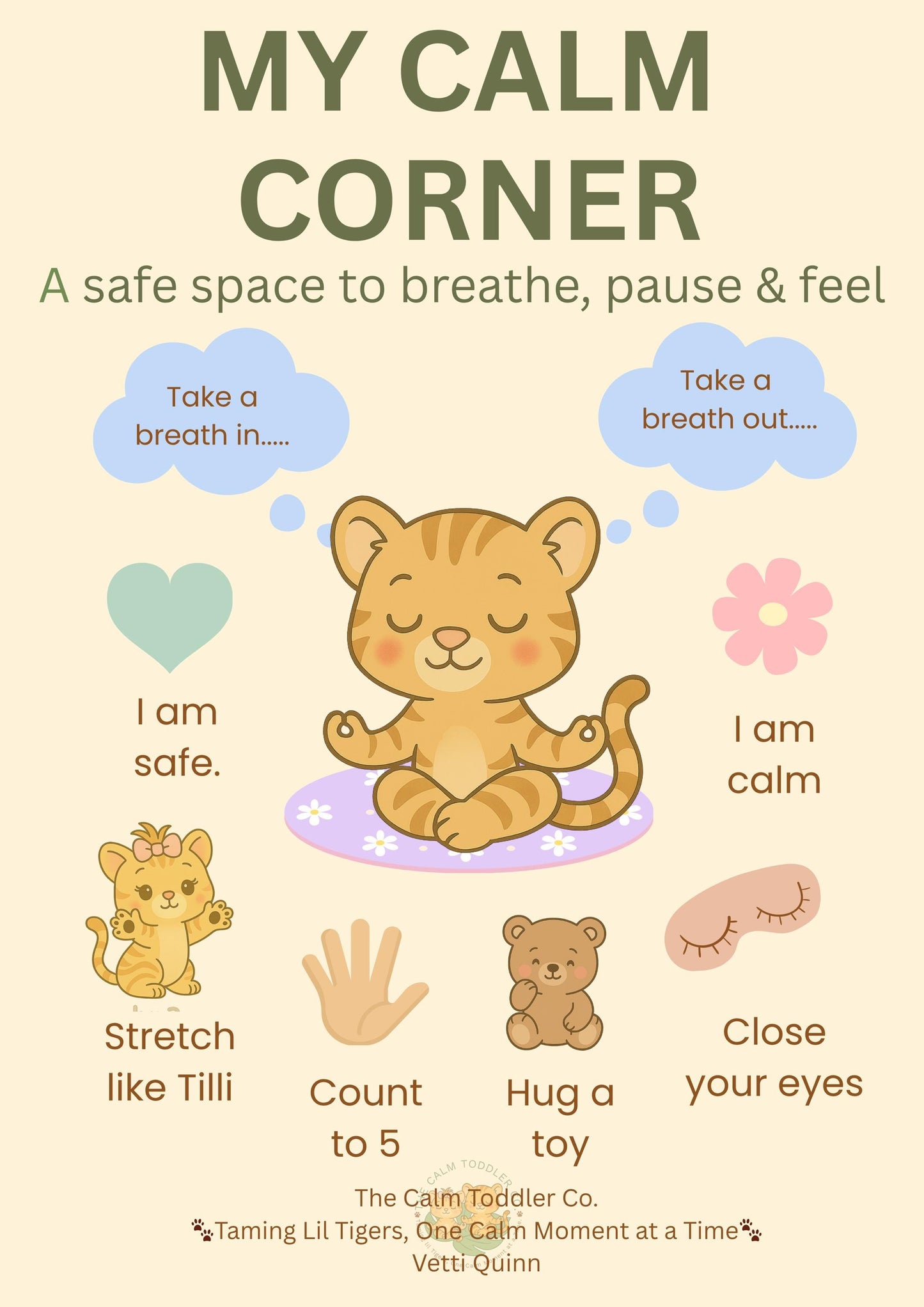 Feelings & Calm Pack – Toddler Emotional Learning Bundle (Tayo Boy Version) | The Calm Toddler Co.