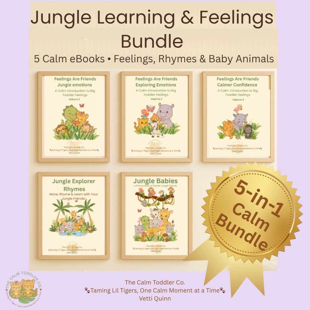 Jungle Learning & Feelings Bundle – Emotional Learning Collection | The Calm Toddler Co.