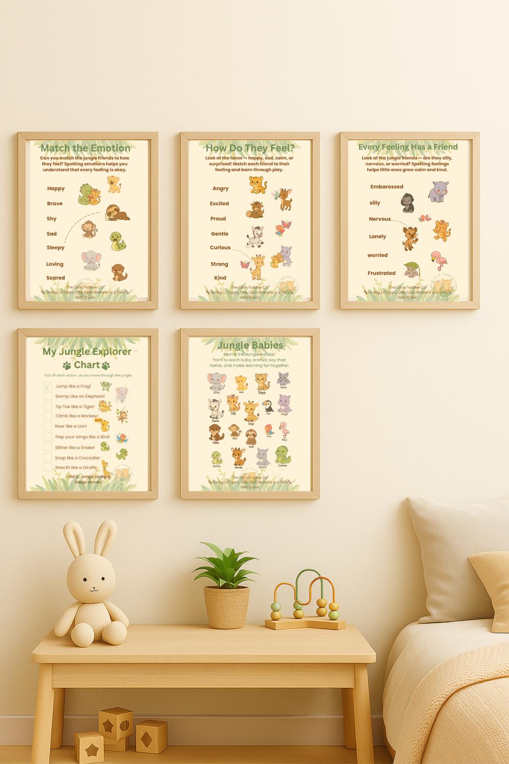 Jungle Learning & Feelings Bundle – Emotional Learning Collection | The Calm Toddler Co.